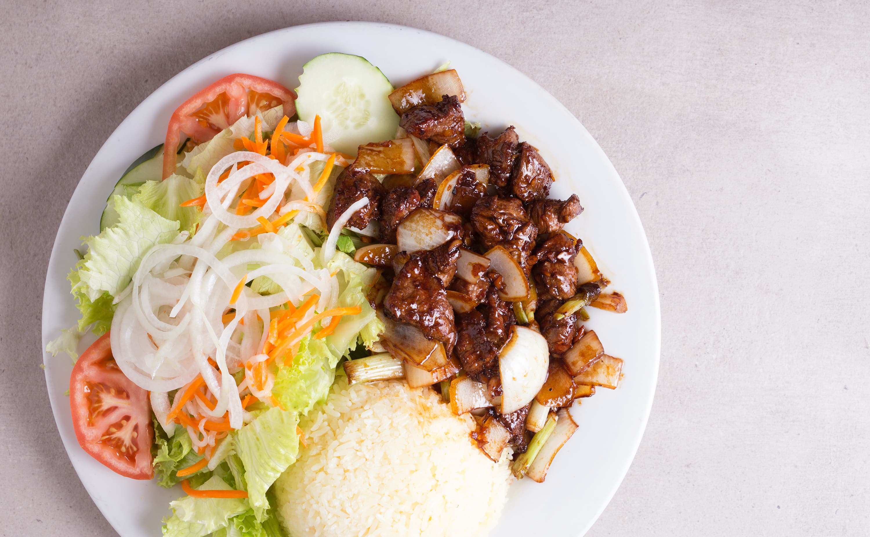 A beautifully presented bowl from Pho Tasty